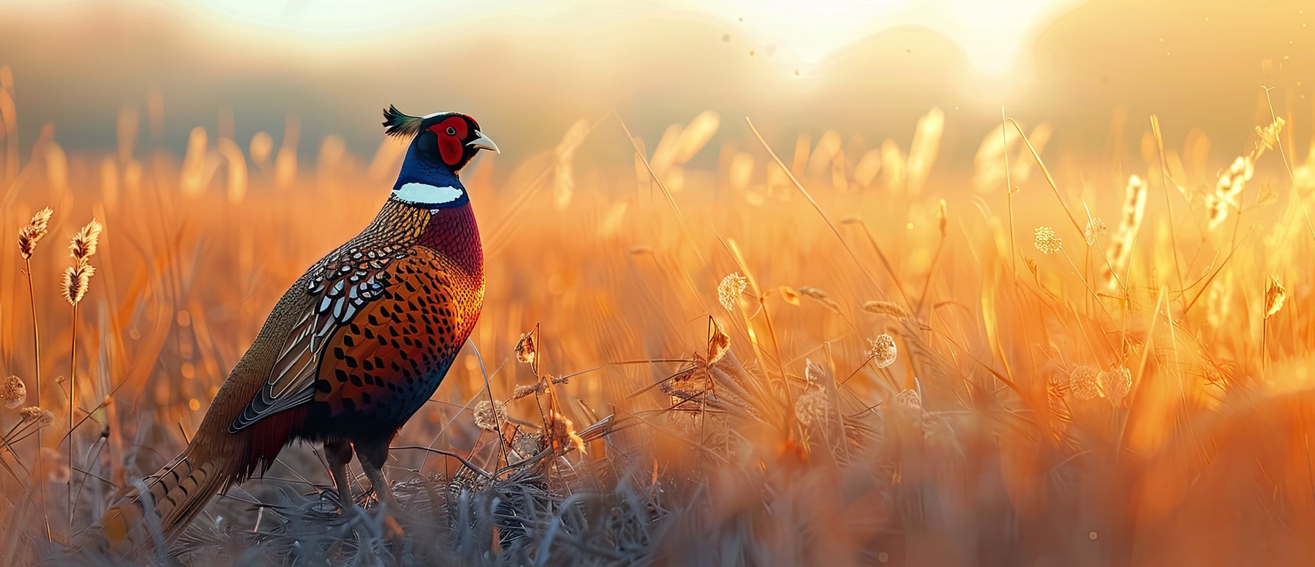 Food plot seed in field of quail pheasant and turkey game birds